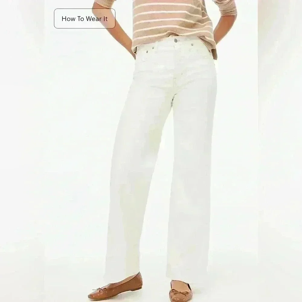 JCREW Petite Premium Edition vintage wide-leg jean with button fly - NWT